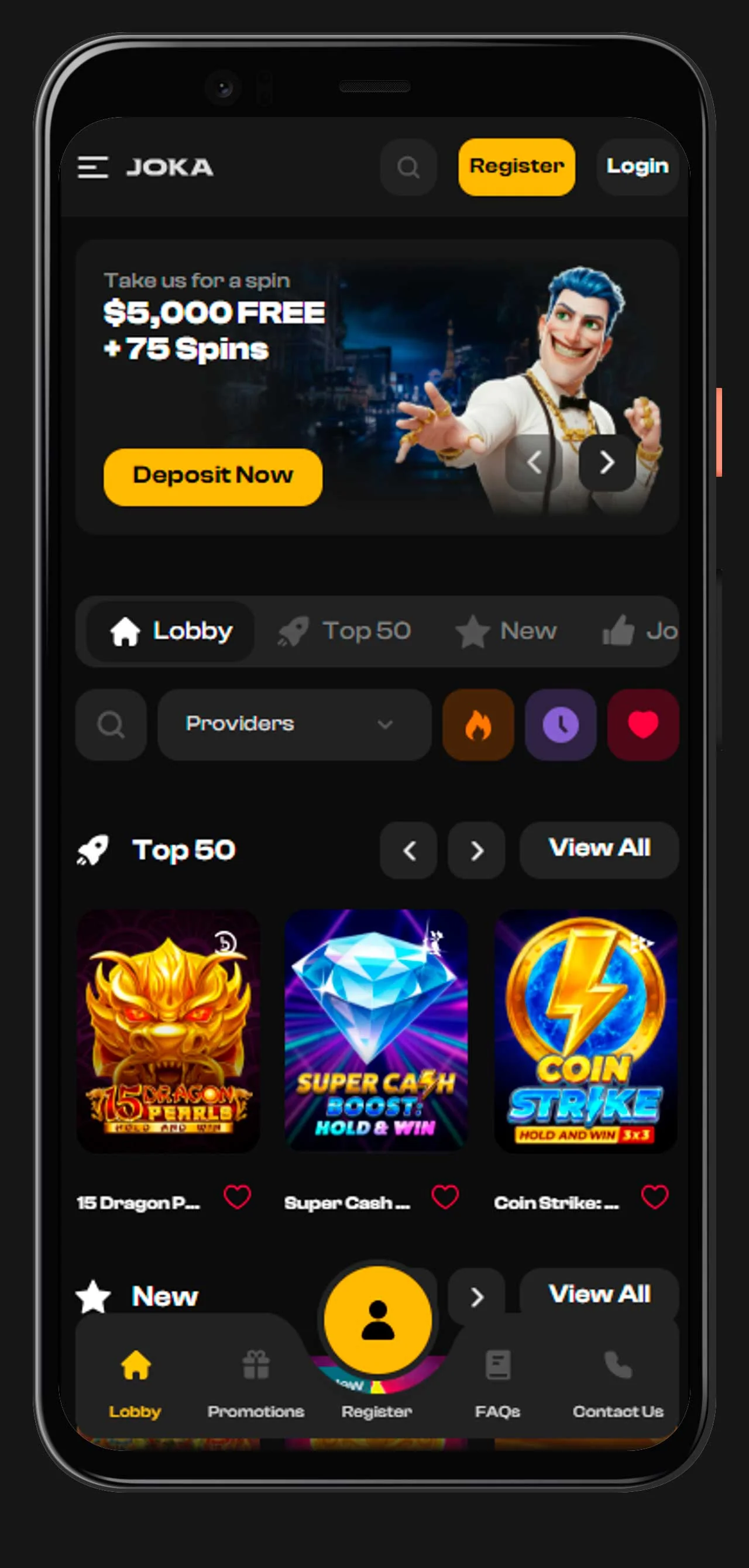 mobile homepage casino joka